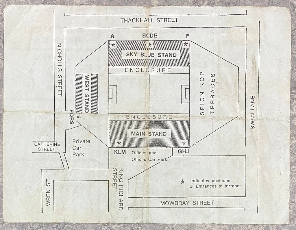 1973/74 ORIGINAL DIVISION ONE TICKET COVENTRY CITY V LEEDS UNITED