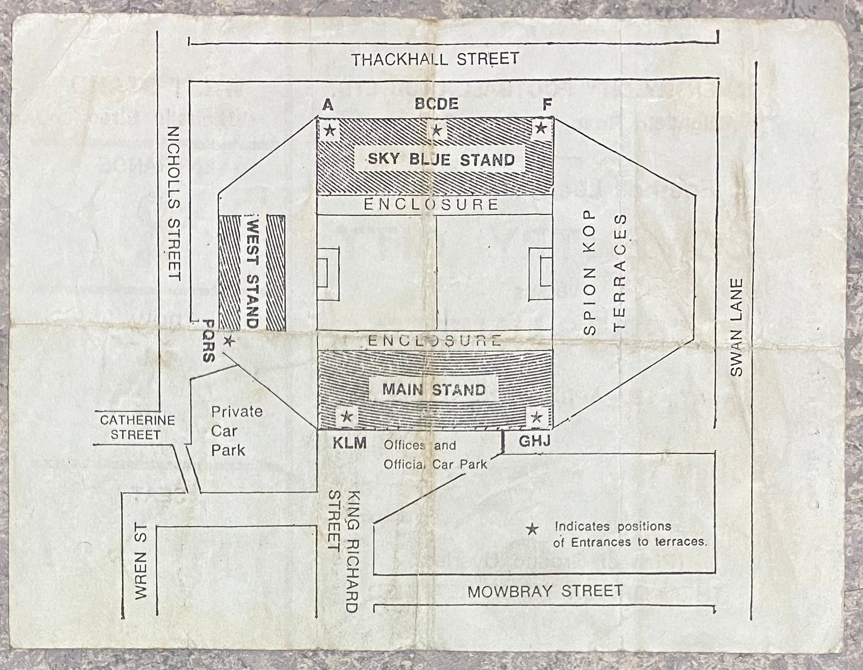 1973/74 ORIGINAL DIVISION ONE TICKET COVENTRY CITY V LEEDS UNITED