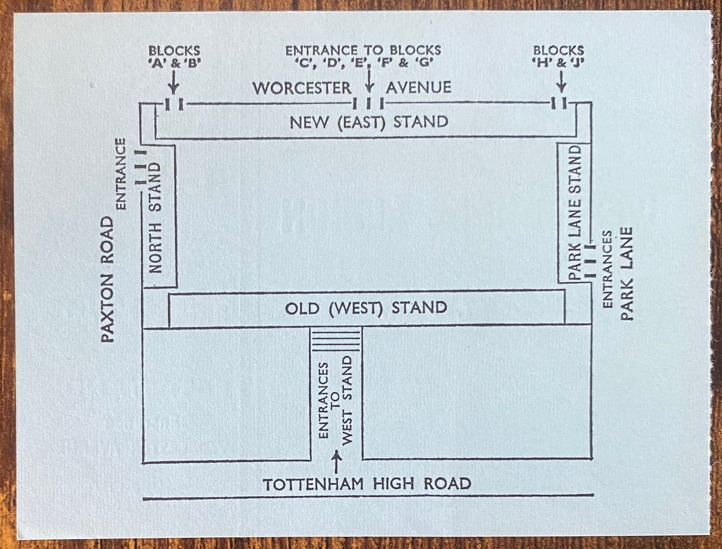 1968/69 ORIGINAL DIVISION ONE TICKET TOTTENHAM HOTSPUR V WEST BROMWICH ALBION