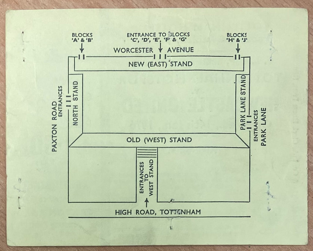 1975/76 ORIGINAL LEAGUE CUP SEMI FINAL 1ST LEG TICKET TOTTENHAM HOTSPUR V NEWCASTLE UNITED