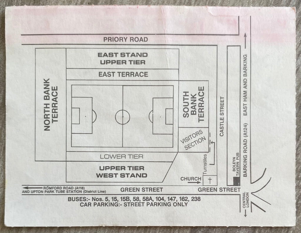 1991/92 ORIGINAL DIVISION 2 TICKET CHARLTON ATHLETIC V DERBY COUNTY