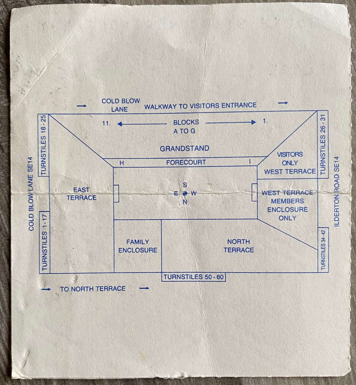 1990/91 ORIGINAL DIVISION 2 TICKET MILLWALL V CHARLTON ATHLETIC