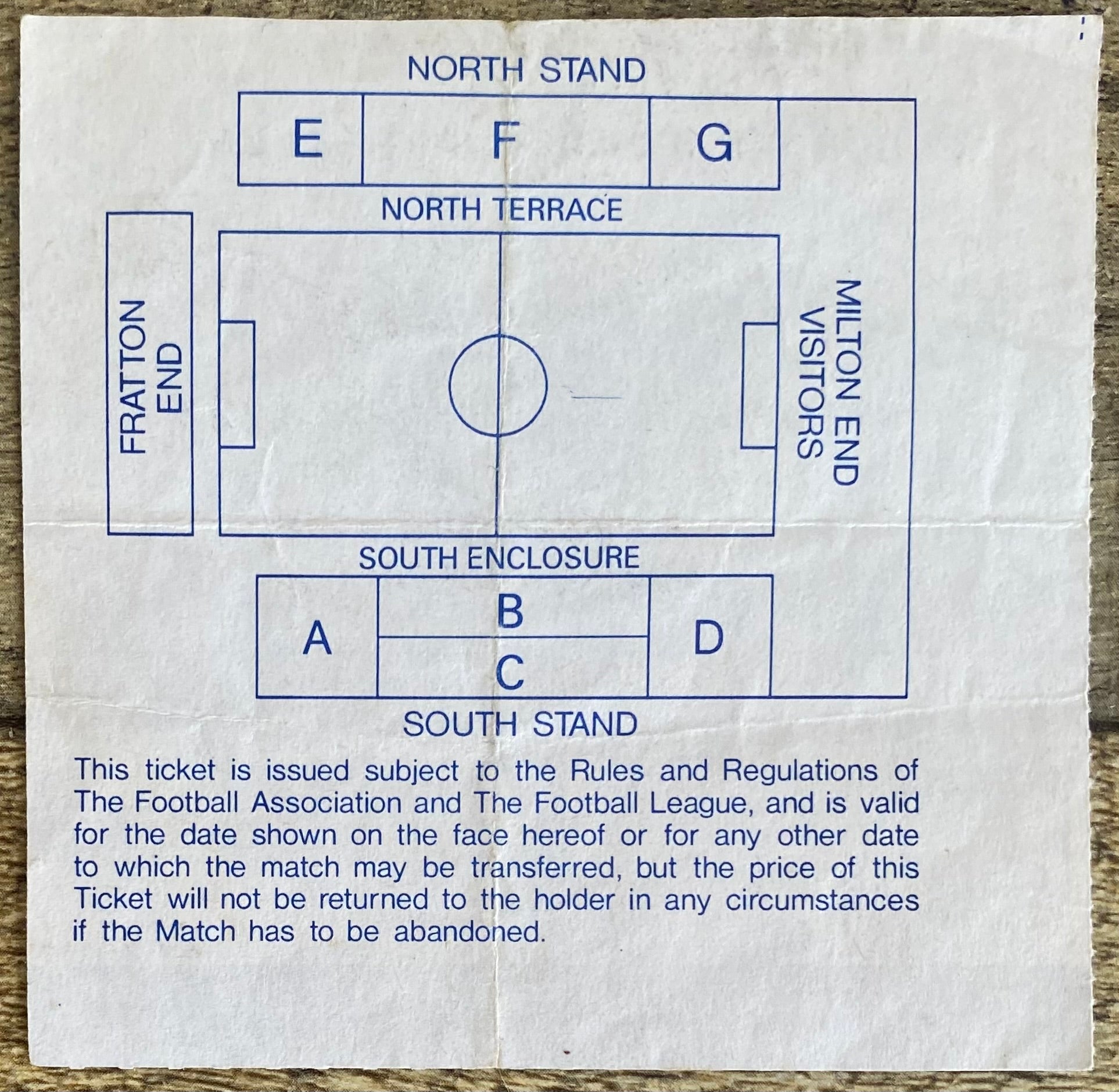 1991/92 ORIGINAL FA CUP 6TH ROUND TICKET PORTSMOUTH V NOTTINGHAM FOREST
