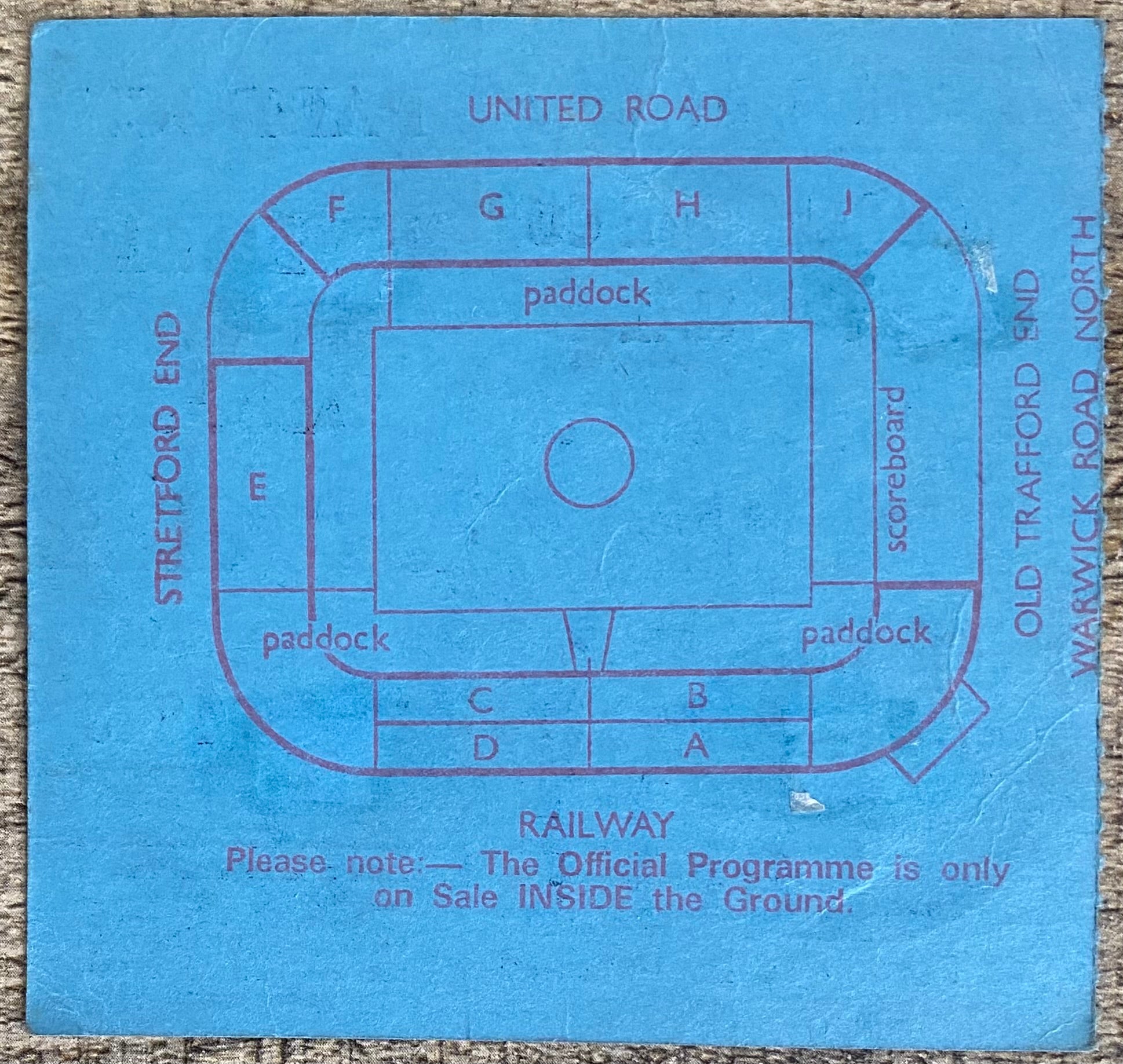 1971 ORIGINAL FA CUP SEMI FINAL TICKET LIVERPOOL V EVERTON @ OLD TRAFFORD