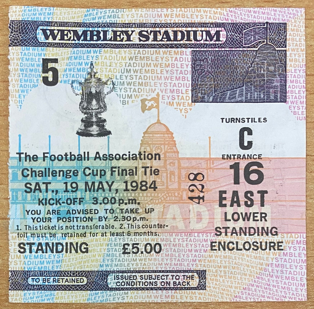 1984 ORIGINAL FA CUP FINAL TICKET EVERTON V WATFORD