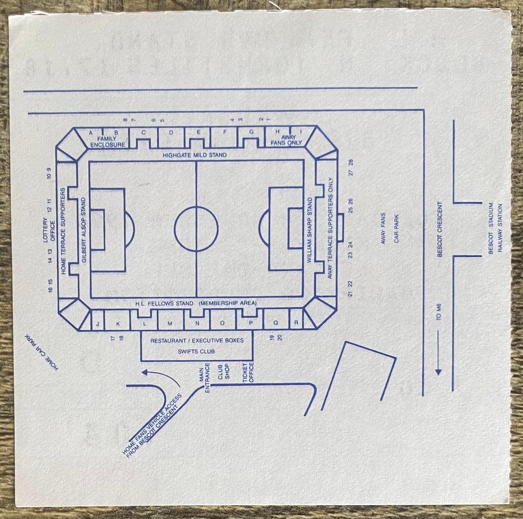 1990/91 ORIGINAL LEYLAND DAF QUALIFYING TICKET WALSALL V BIRMINGHAM CITY