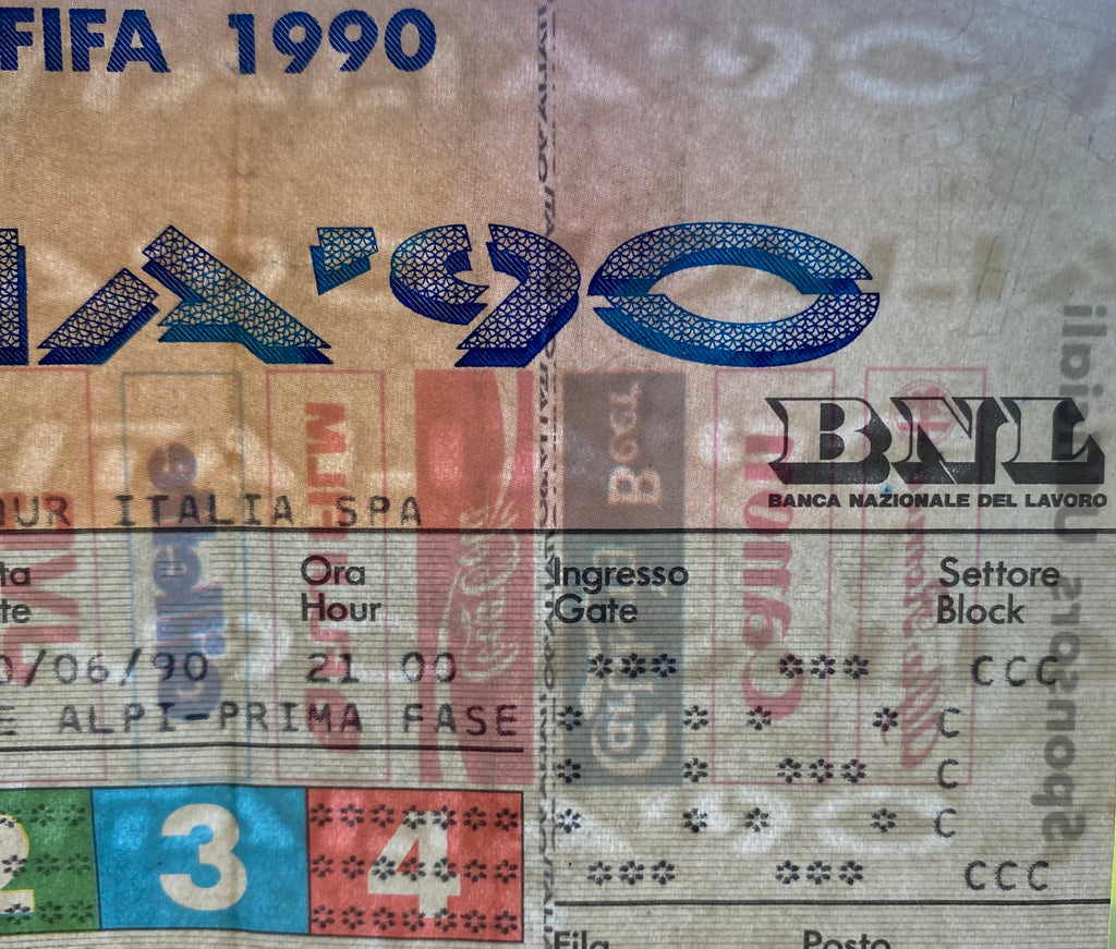1990 ORIGINAL WORLD CUP 1ST ROUND TICKET SCOTLAND V BRAZIL @ TURIN