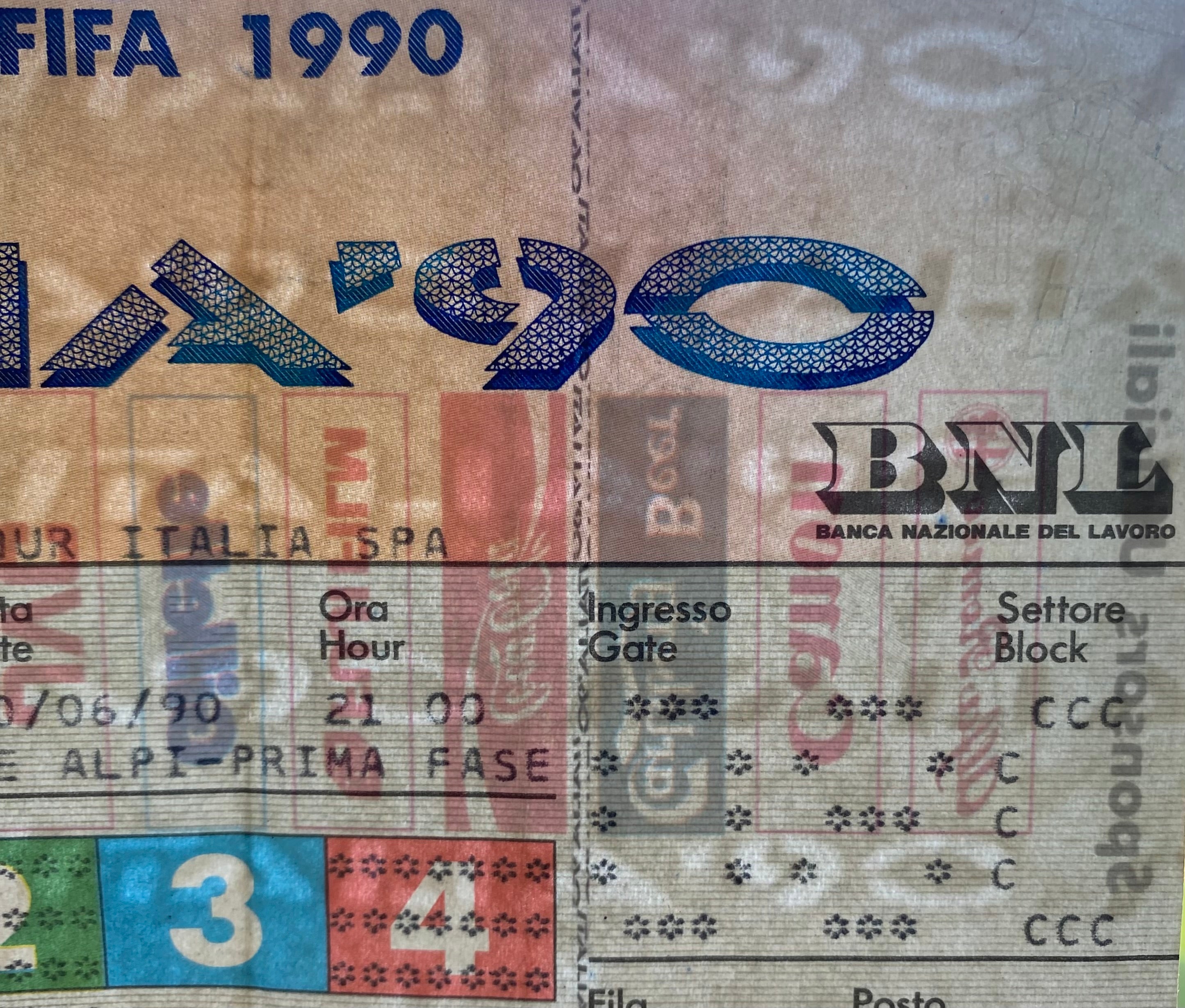 1990 ORIGINAL WORLD CUP 1ST ROUND TICKET SCOTLAND V BRAZIL @ TURIN