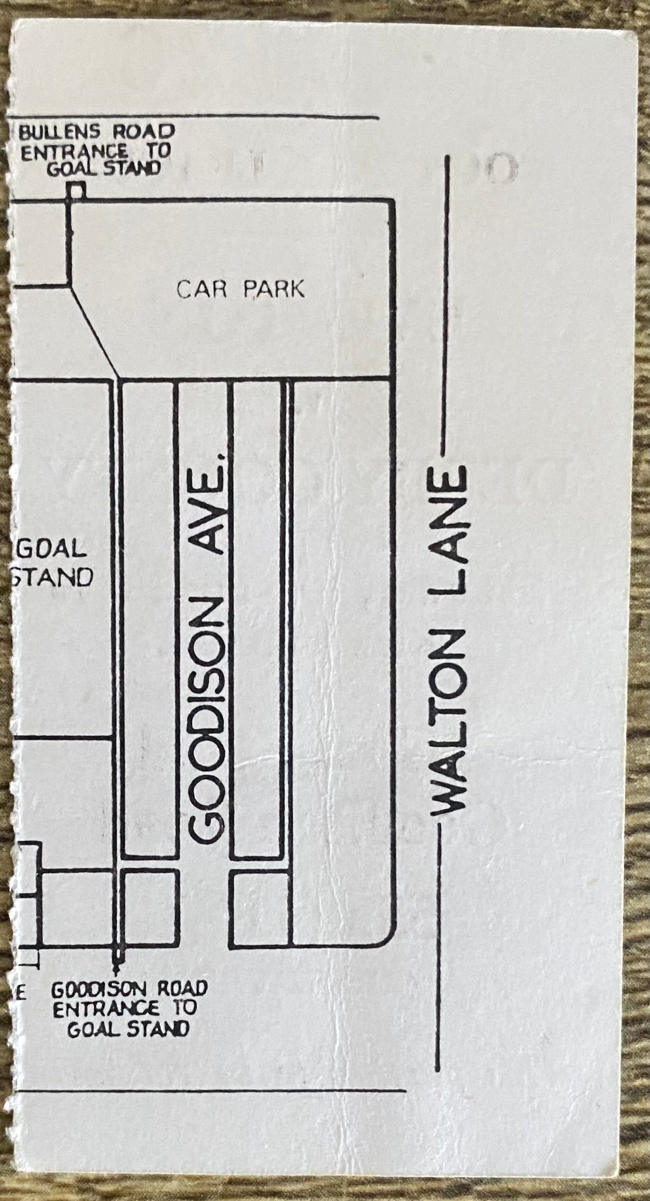 1970/71 ORIGINAL DIVISION ONE TICKET EVERTON V DERBY COUNTY