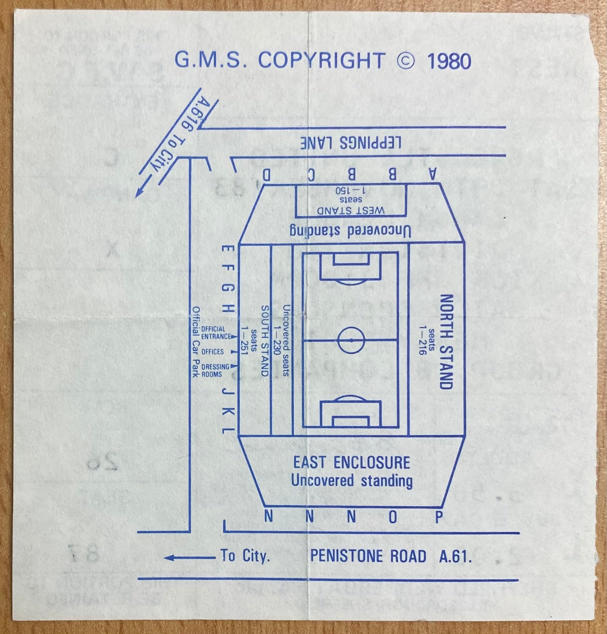 1983/84 ORIGINAL DIVISION 2 TICKET SHEFFIELD WEDNESDAY V NEWCASTLE UNITED