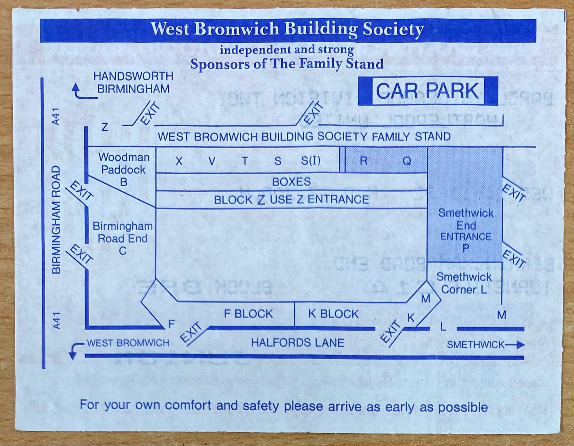 1992/93 ORIGINAL DIVISION 2 TICKET WEST BROMWICH ALBION V HARTLEPOOL UNITED