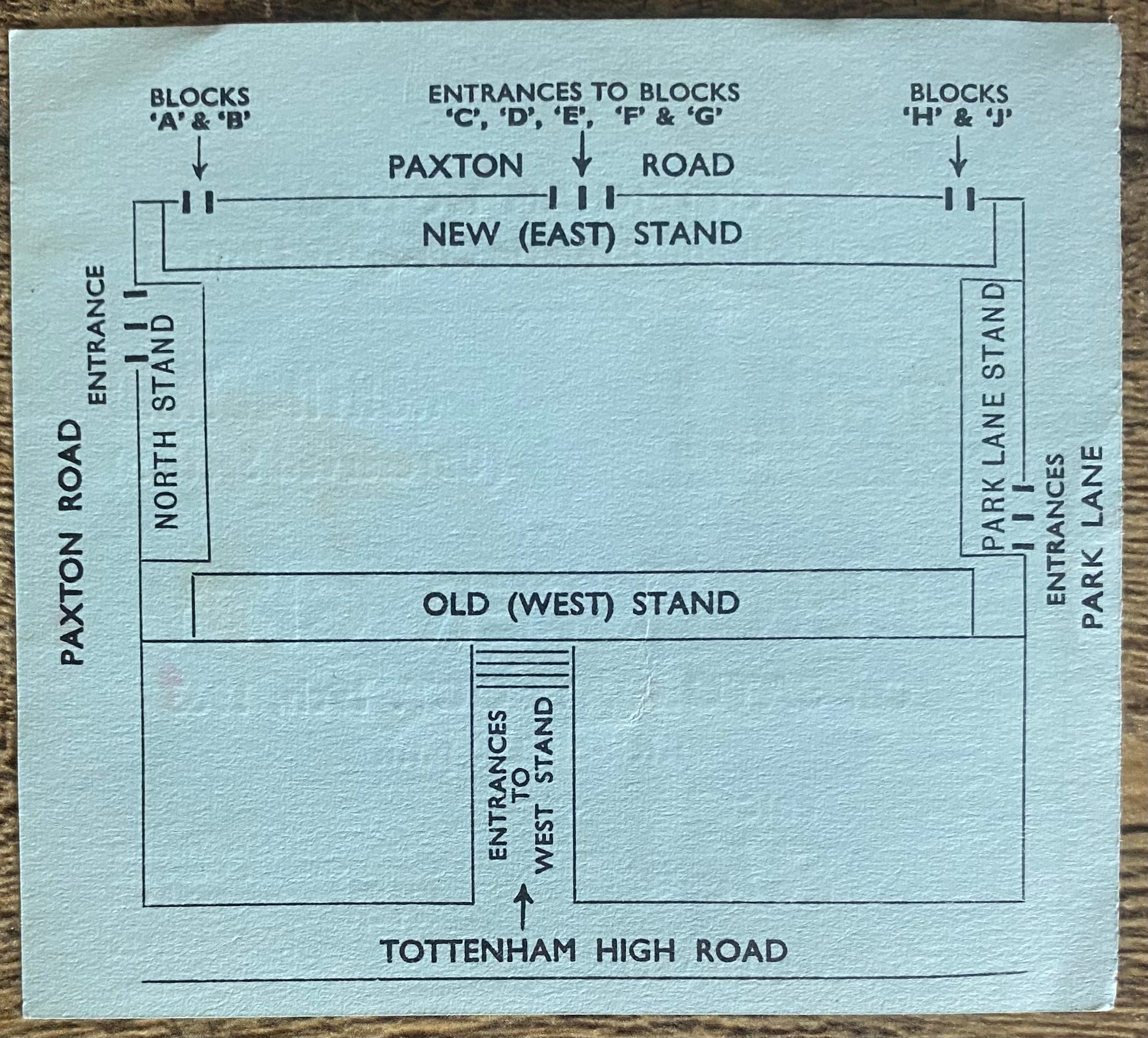 1963/64 ORIGINAL DIVISION ONE TICKET TOTTENHAM HOTSPUR V LEICESTER CITY