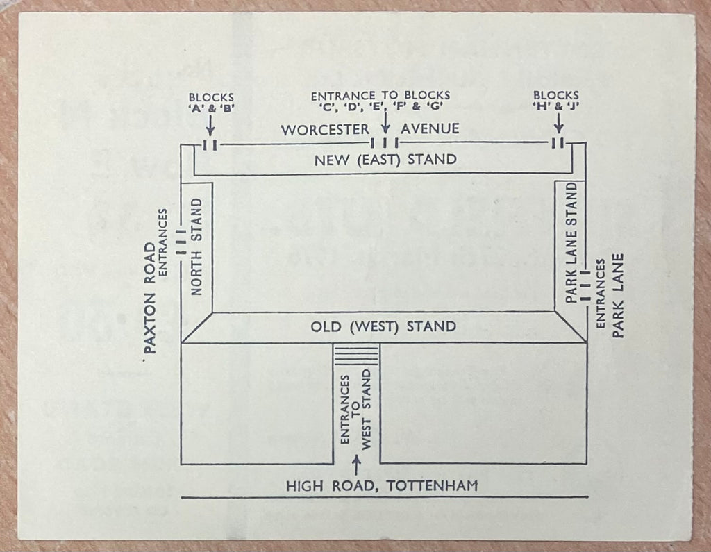 1975/76 ORIGINAL DIVISION ONE TICKET TOTTENHAM HOTSPUR V SHEFFIELD UNITED