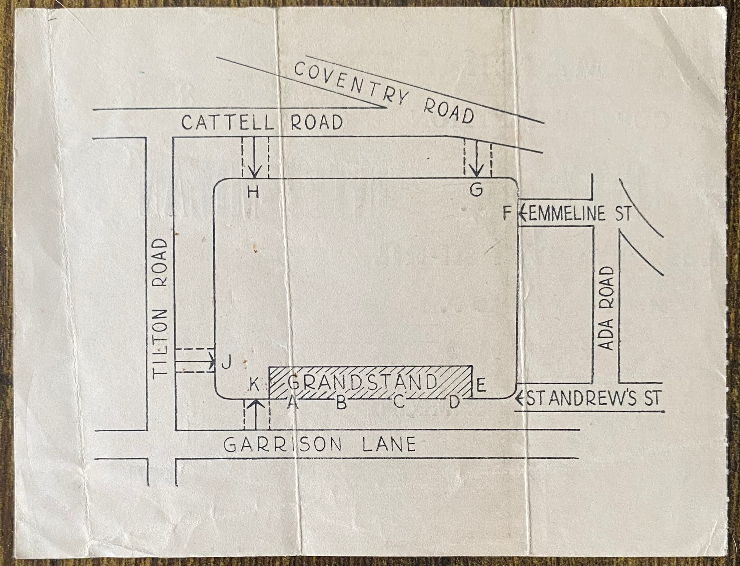 1956/57 ORIGINAL INTER CITIES FAIRS CUP GROUP B TICKET BIRMINGHAM CITY V INTER MILAN