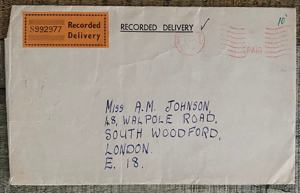 1966 WORLD CUP ORIGINAL OFFICIAL LETTER (WEMBLEY TICKET SALES) JAN 1966 & ORIGINAL ENVELOPE
