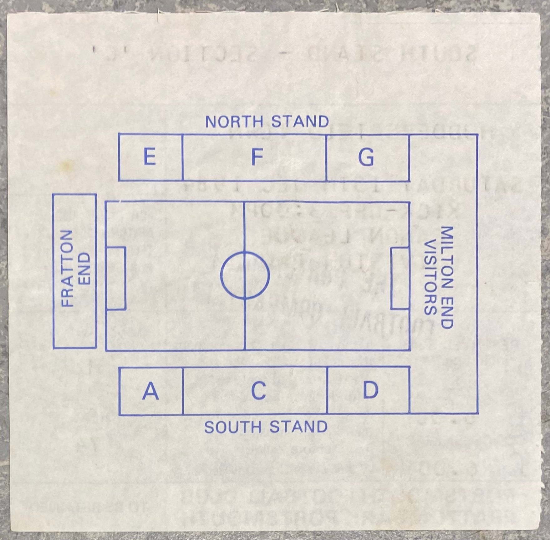 1984/85 ORIGINAL DIVISION TWO TICKET PORTSMOUTH V HUDDERSFIELD TOWN