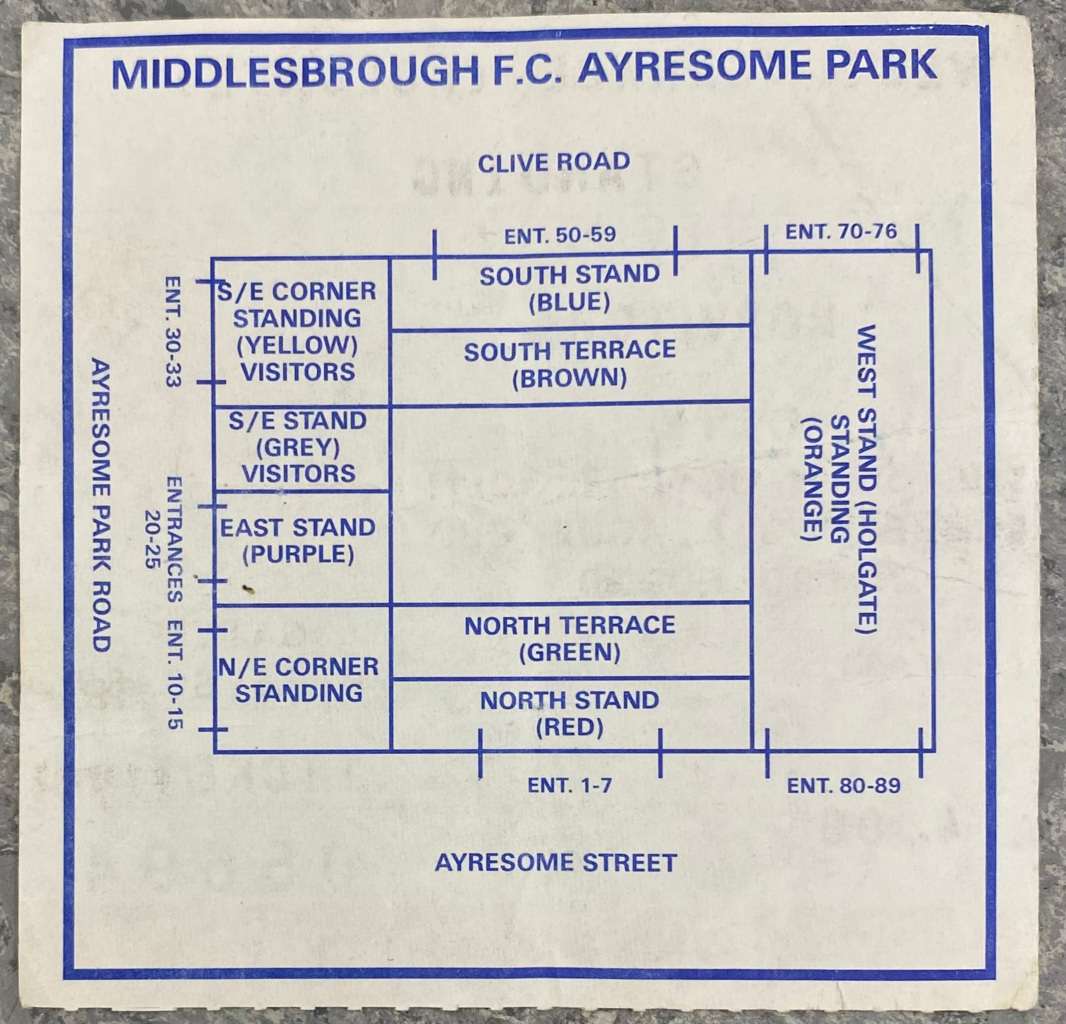 1990/91 ORIGINAL RUMBELOWS CUP 3RD ROUND TICKET MIDDLESBROUGH V NORWICH CITY