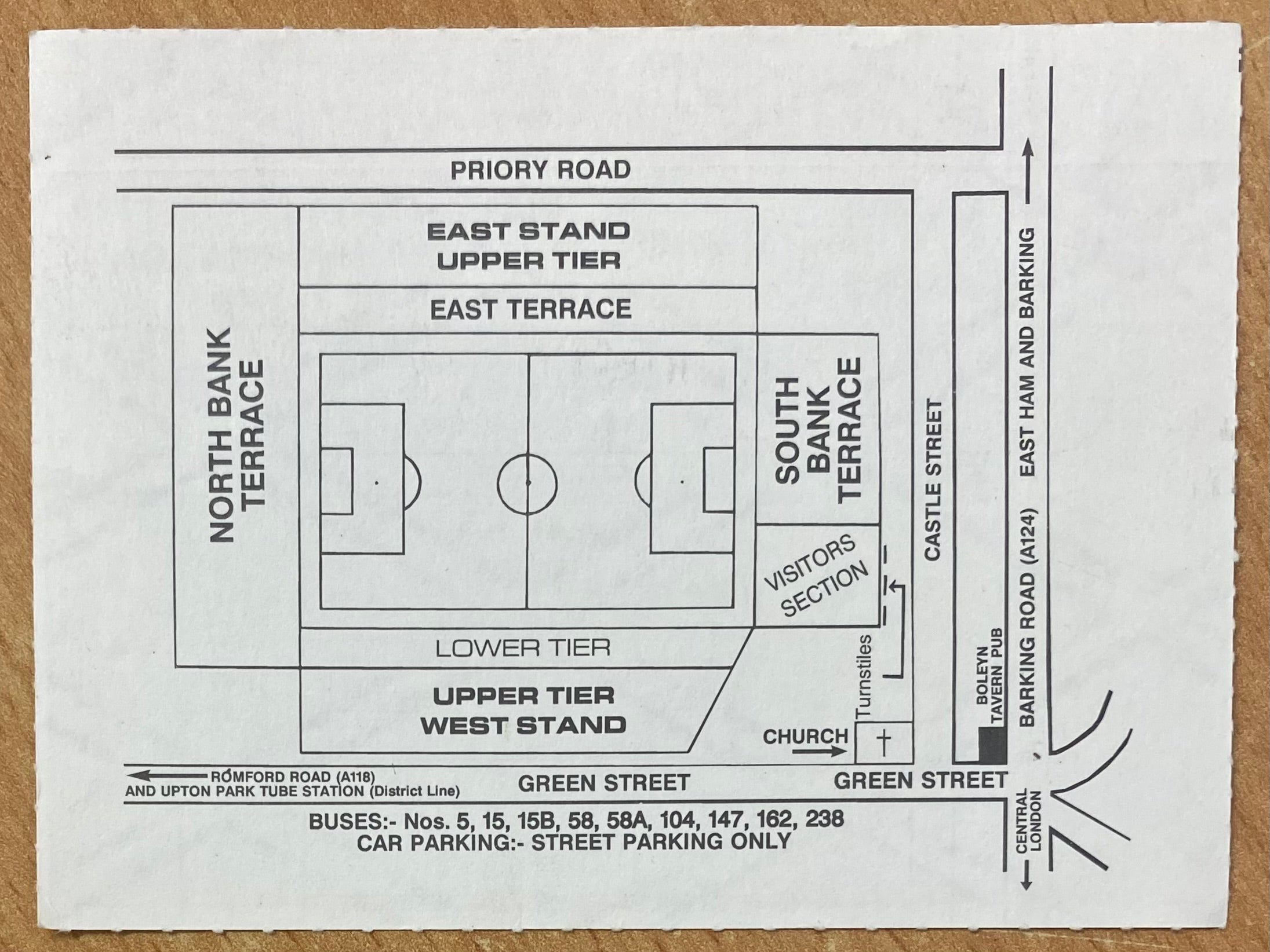 1991/92 ORIGINAL DIVISION 2 TICKET CHARLTON ATHLETIC V DERBY COUNTY