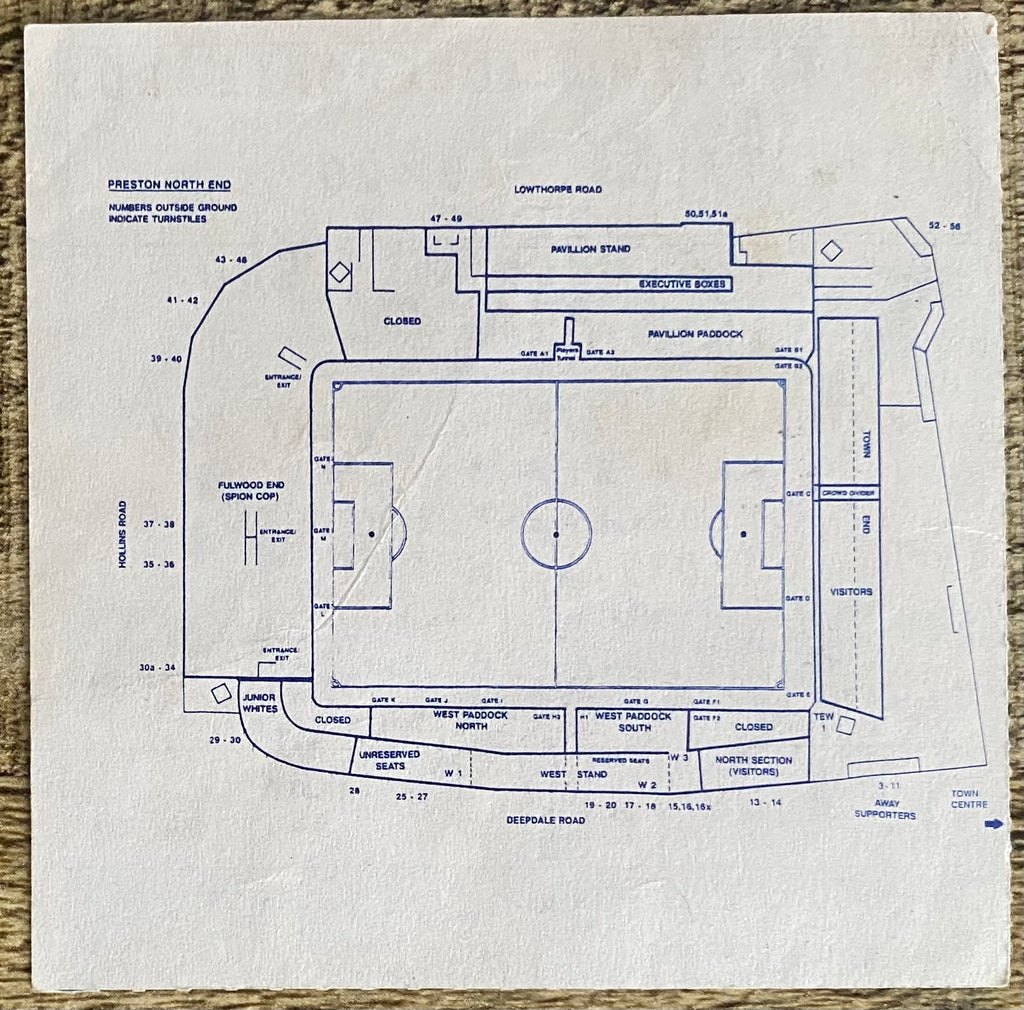 1992/93 ORIGINAL DIVISION 2 TICKET PRESTON NORTH END V BLACKPOOL