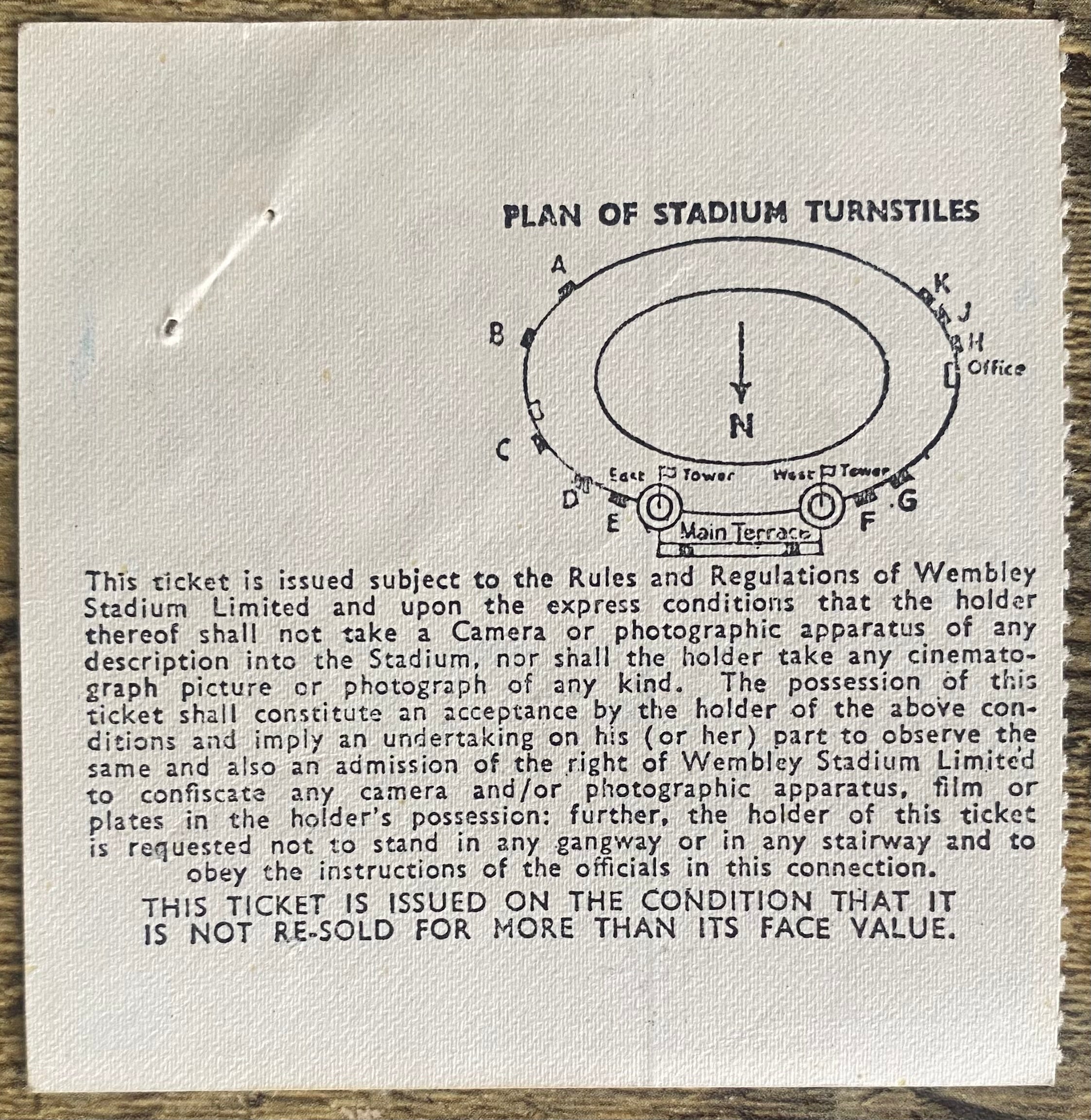 1970 ORIGINAL LEAGUE CUP FINAL TICKET WEST BROMWICH ALBION V MANCHESTER CITY