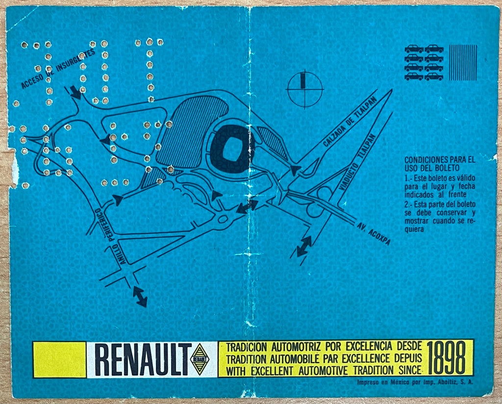 1970 ORIGINAL WORLD CUP QUARTER FINAL TICKET SOVIET UNION V URUGUAY@ MEXICO CITY