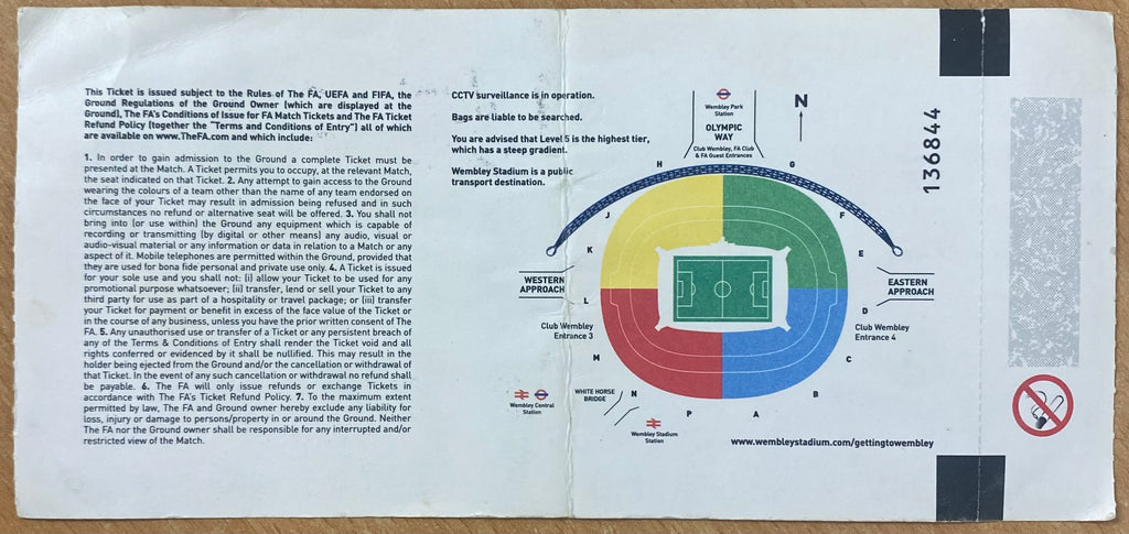 2009 ORIGINAL COMMUNITY SHIELD TICKET MANCHESTER UNITED V CHELSEA
