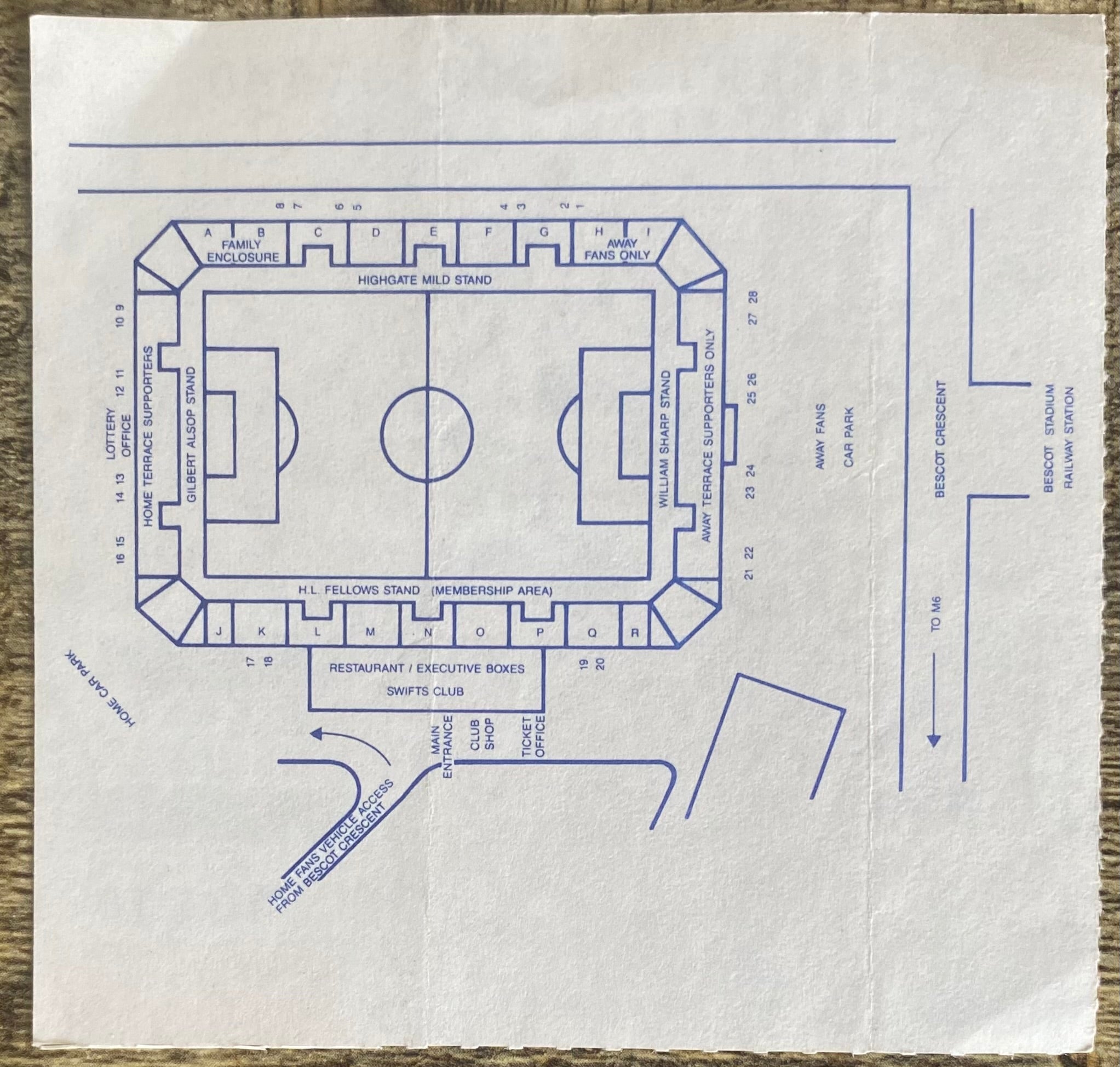 1990/91 ORIGINAL RUMBELOWS CUP 2ND ROUND 1ST LEG TICKET WALSALL V CHELSEA