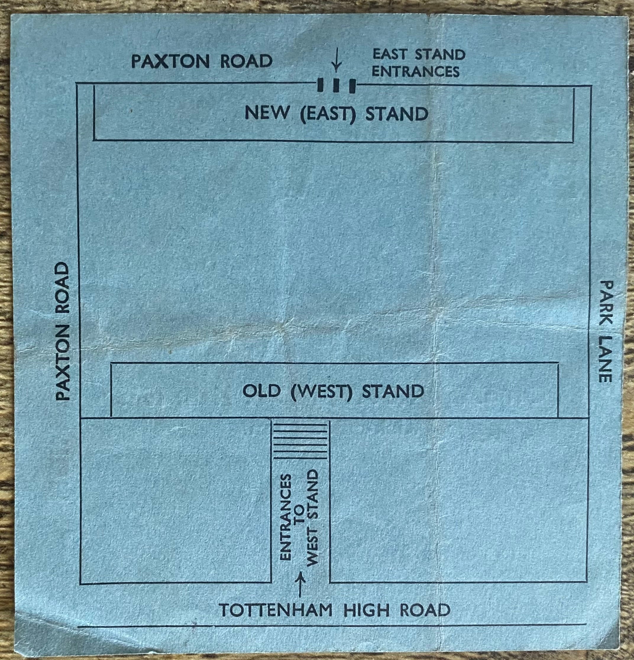 1961/62 ORIGINAL DIVISION ONE TICKET TOTTENHAM HOTSPUR V FULHAM