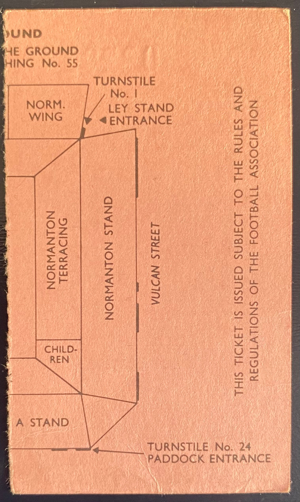 1971/72 ORIGINAL FA CUP 5TH ROUND TICKET DERBY COUNTY V ARSENAL