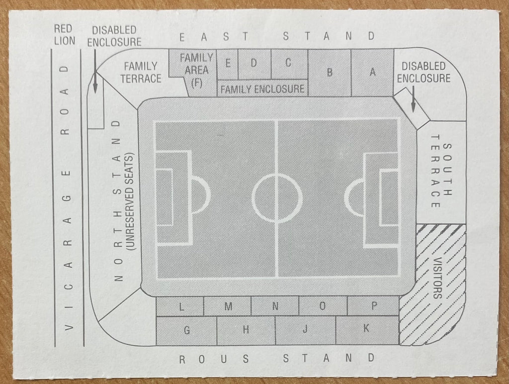 1993/94 ORIGINAL DIVISION 1 TICKET WATFORD V SUNDERLAND