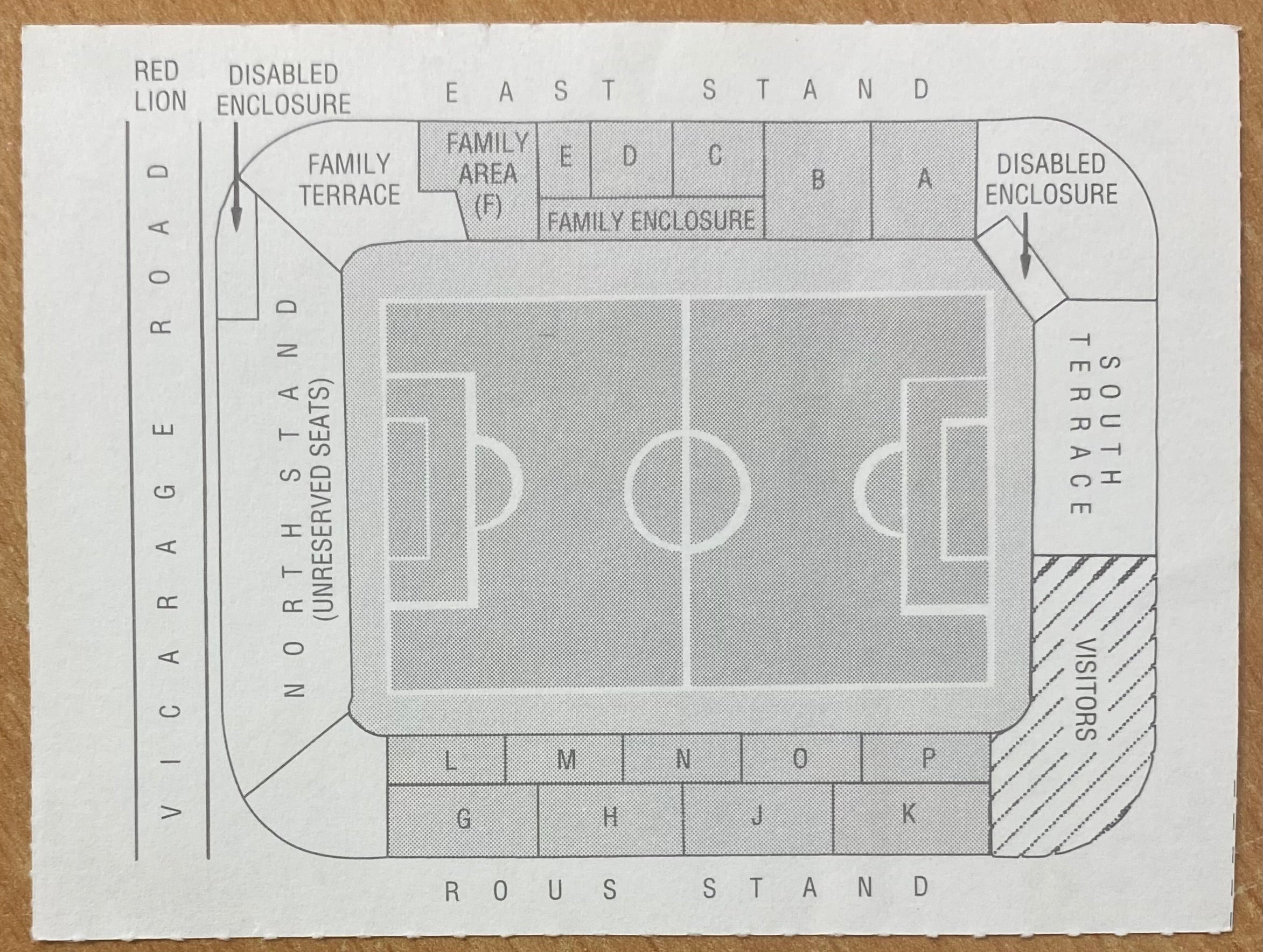 1993/94 ORIGINAL DIVISION 1 TICKET WATFORD V SUNDERLAND