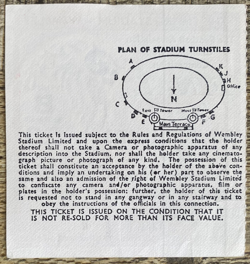 1970 ORIGINAL FA CUP FINAL TICKET CHELSEA V LEEDS UNITED