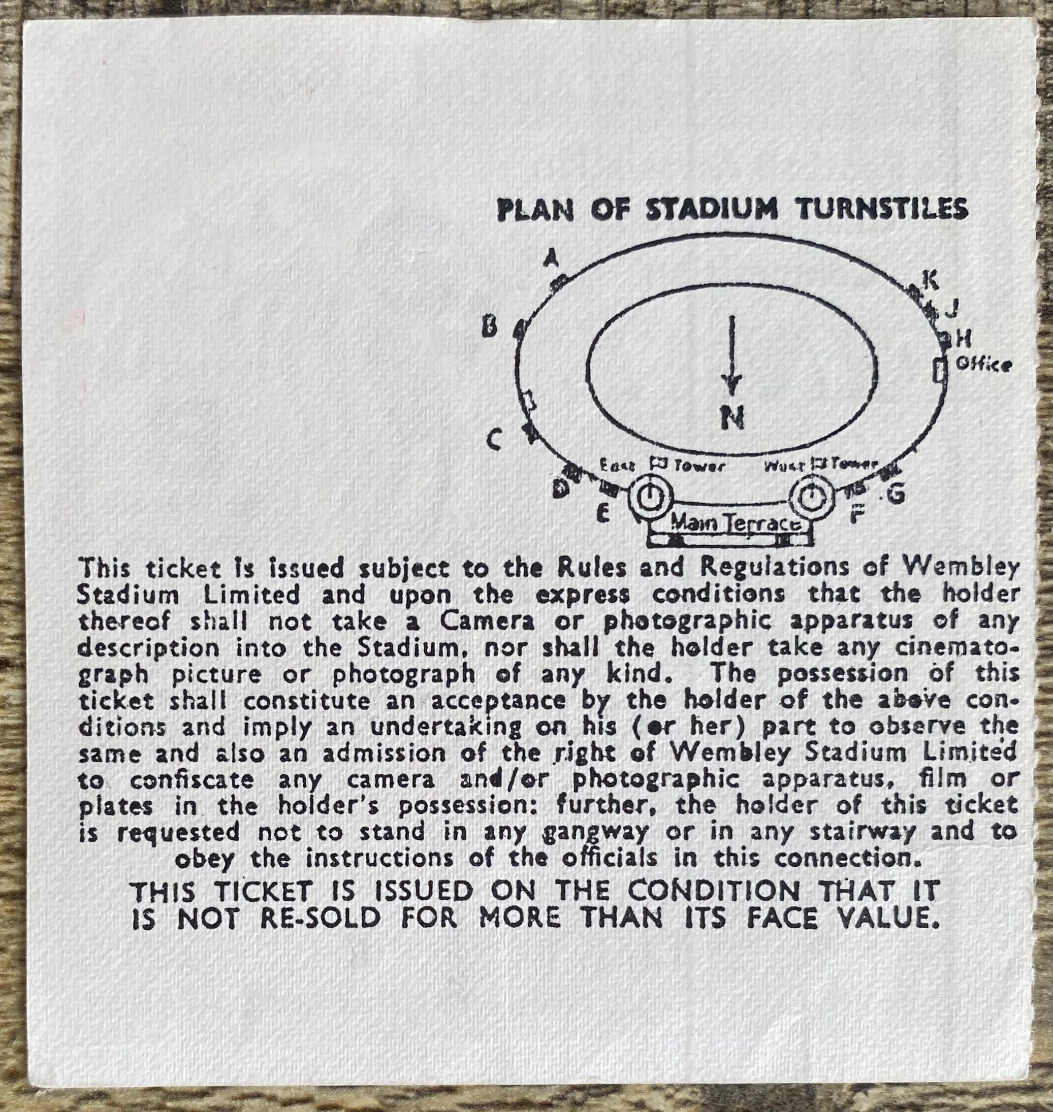 1970 ORIGINAL FA CUP FINAL TICKET CHELSEA V LEEDS UNITED