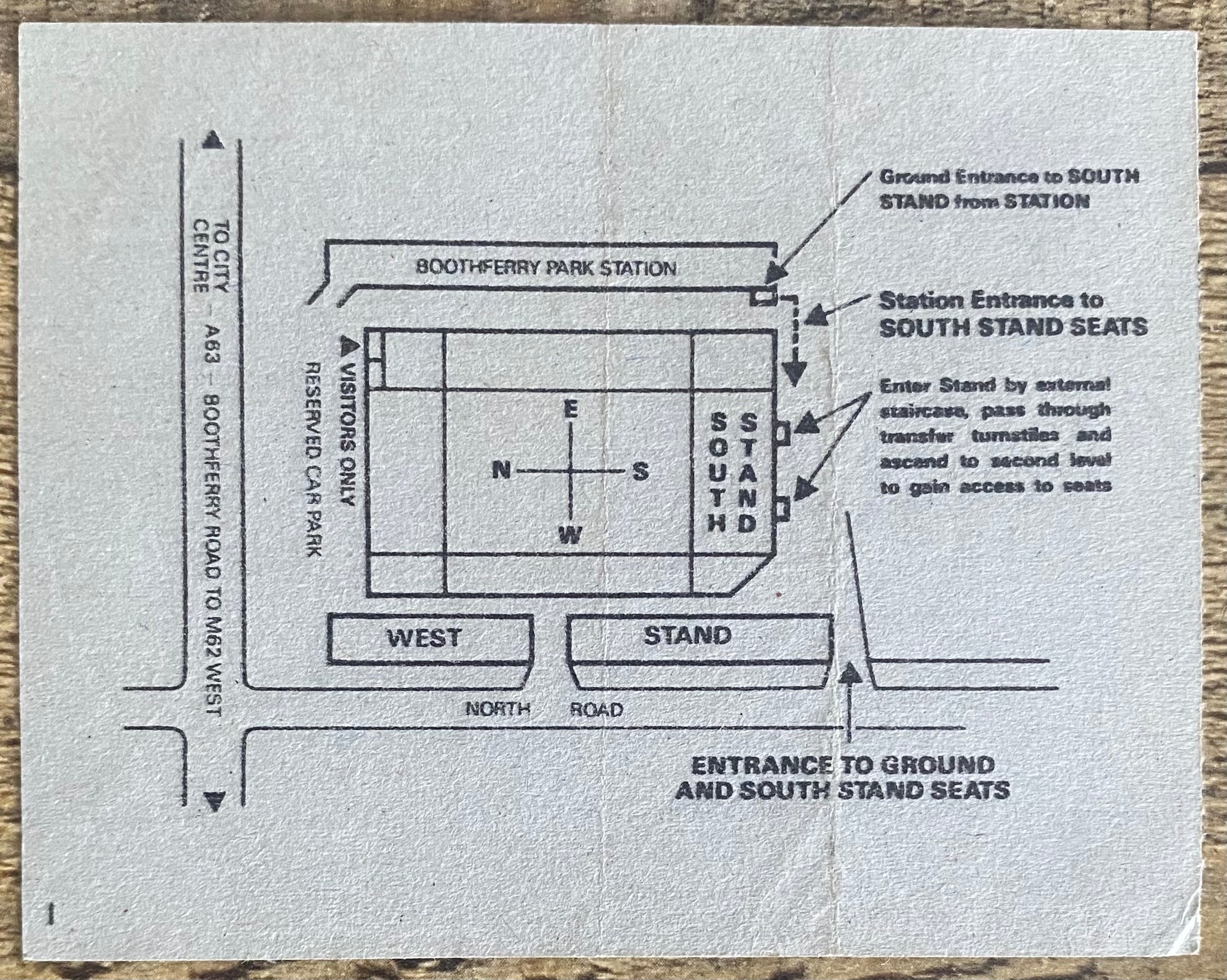 1987/88 ORIGINAL DIVISION 2 TICKET HULL CITY V LEEDS UNITED