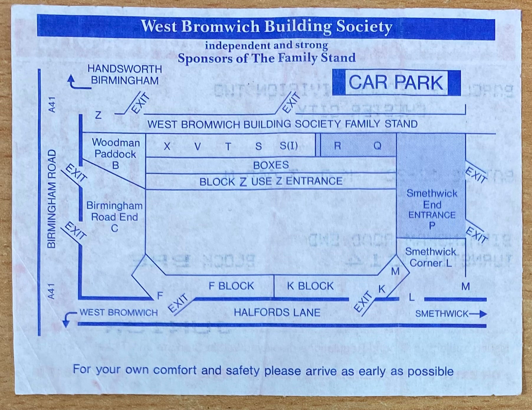 1992/93 ORIGINAL DIVISION 2 TICKET WEST BROMWICH ALBION V CHESTER CITY