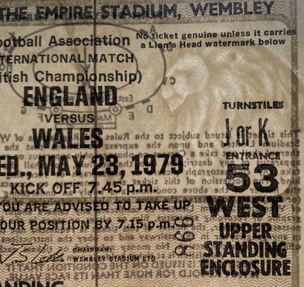 1979 ORIGINAL BRITISH HOME INTERNATIONAL CHAMPIONSHIPS TICKET ENGLAND V WALES
