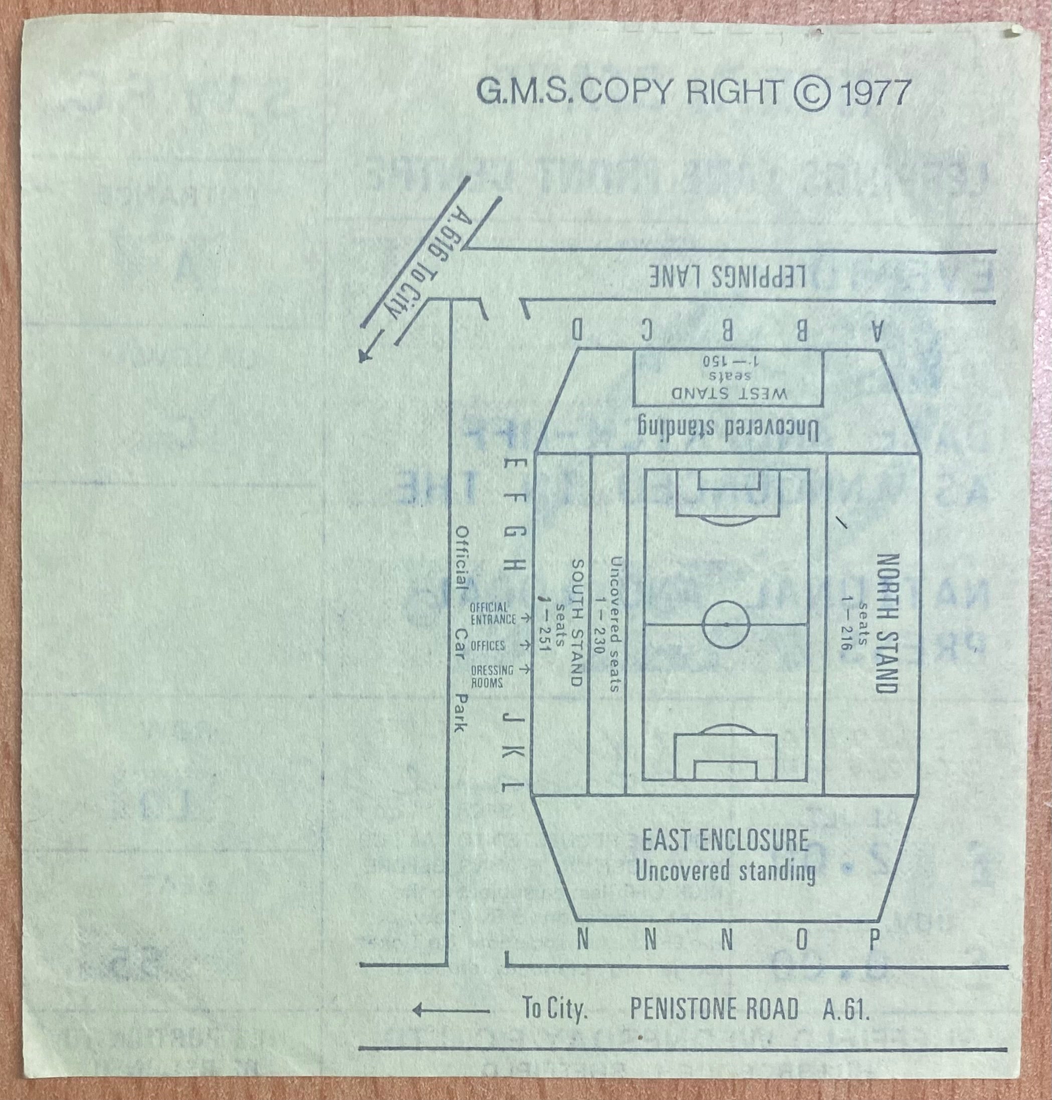 1977/78 ORIGINAL LEAGUE CUP 4TH ROUND TICKET SHEFFIELD WEDNESDAY V EVERTON