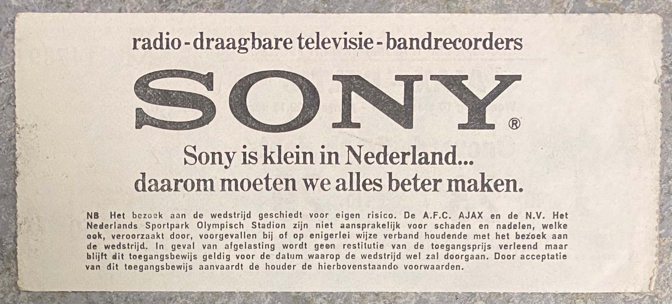 1970/71 ORIGINAL EUROPEAN CUP QUARTER FINALS 1ST LEG TICKET AJAX AMSTERDAM V GLASGOW CELTIC