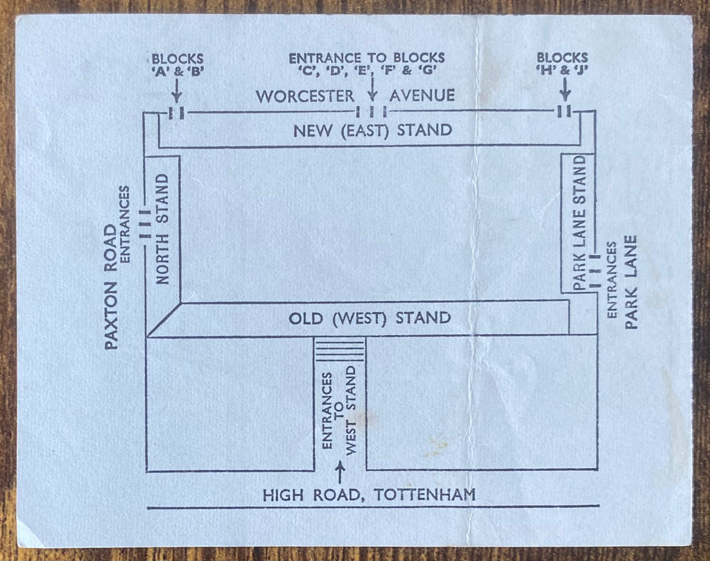 1972/73 ORIGINAL DIVISION ONE TICKET TOTTENHAM HOTSPUR V MANCHESTER CITY