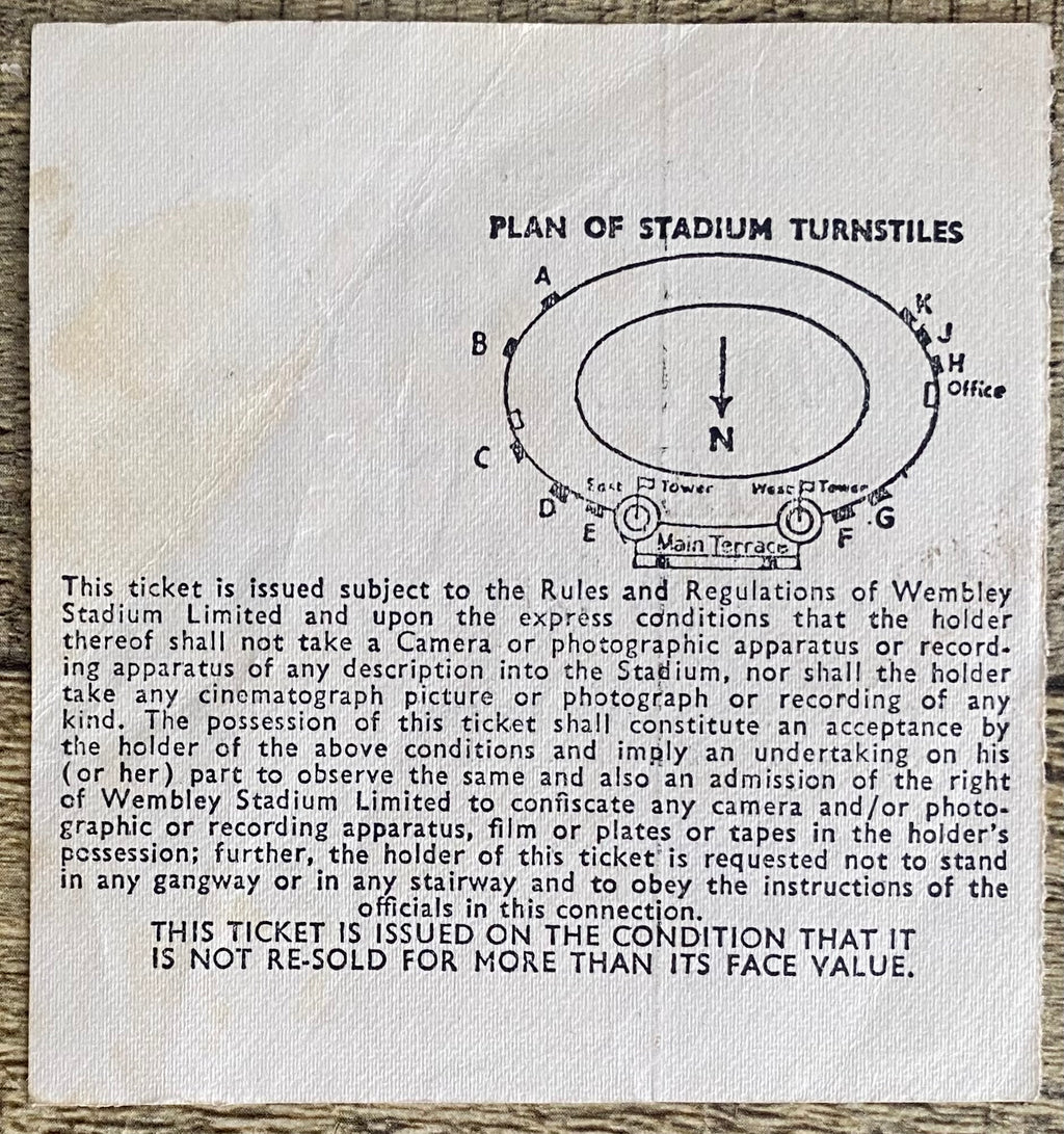 1971 ORIGINAL FA CUP FINAL TICKET ARSENAL V LIVERPOOL