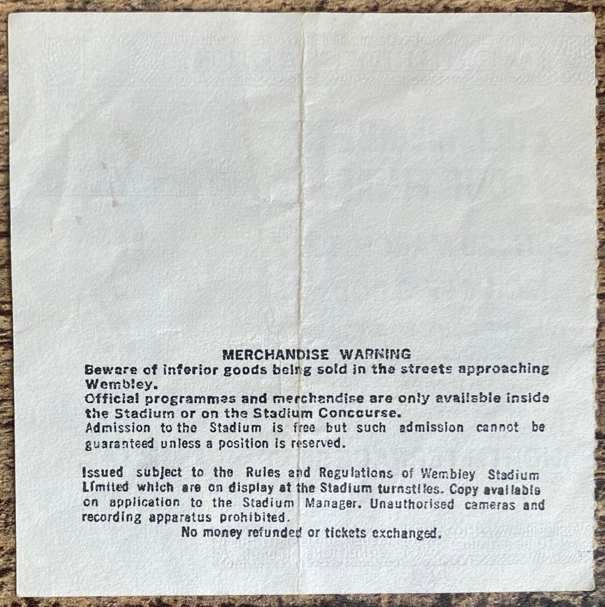 1987 ORIGINAL FULL MEMBERS CUP FINAL TICKET BLACKBURN ROVERS V CHARLTON ATHLETIC