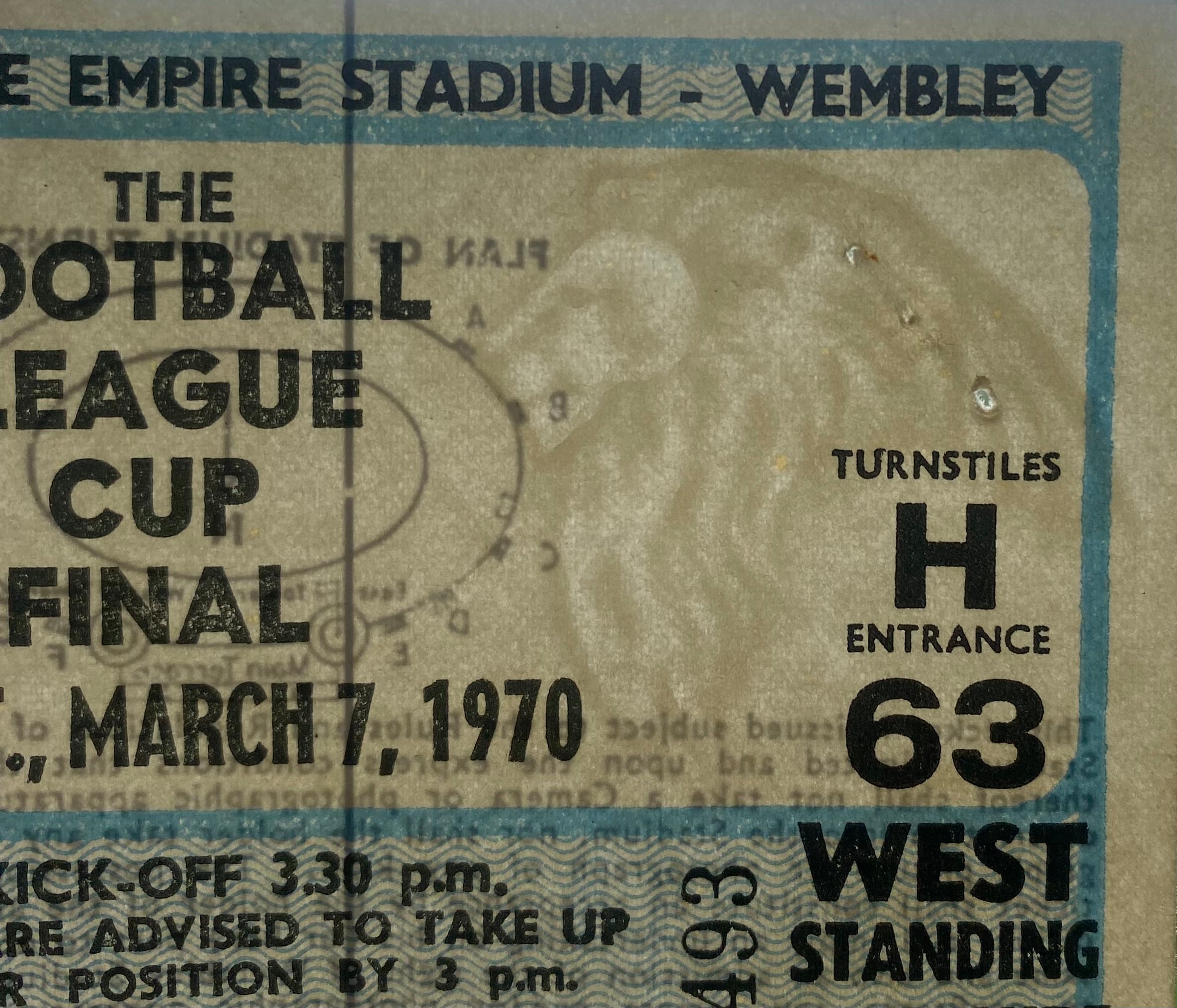 1970 ORIGINAL LEAGUE CUP FINAL TICKET WEST BROMWICH ALBION V MANCHESTER CITY