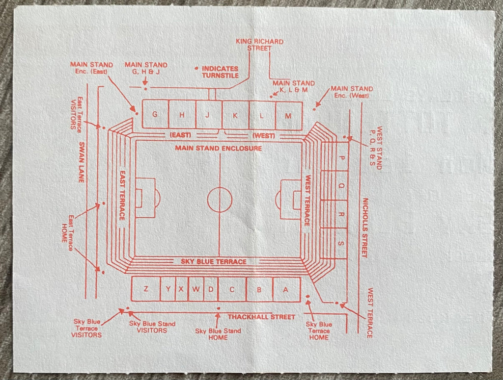 1989/90 ORIGINAL DIVISION ONE TICKET COVENTRY CITY V TOTTENHAM HOTSPUR