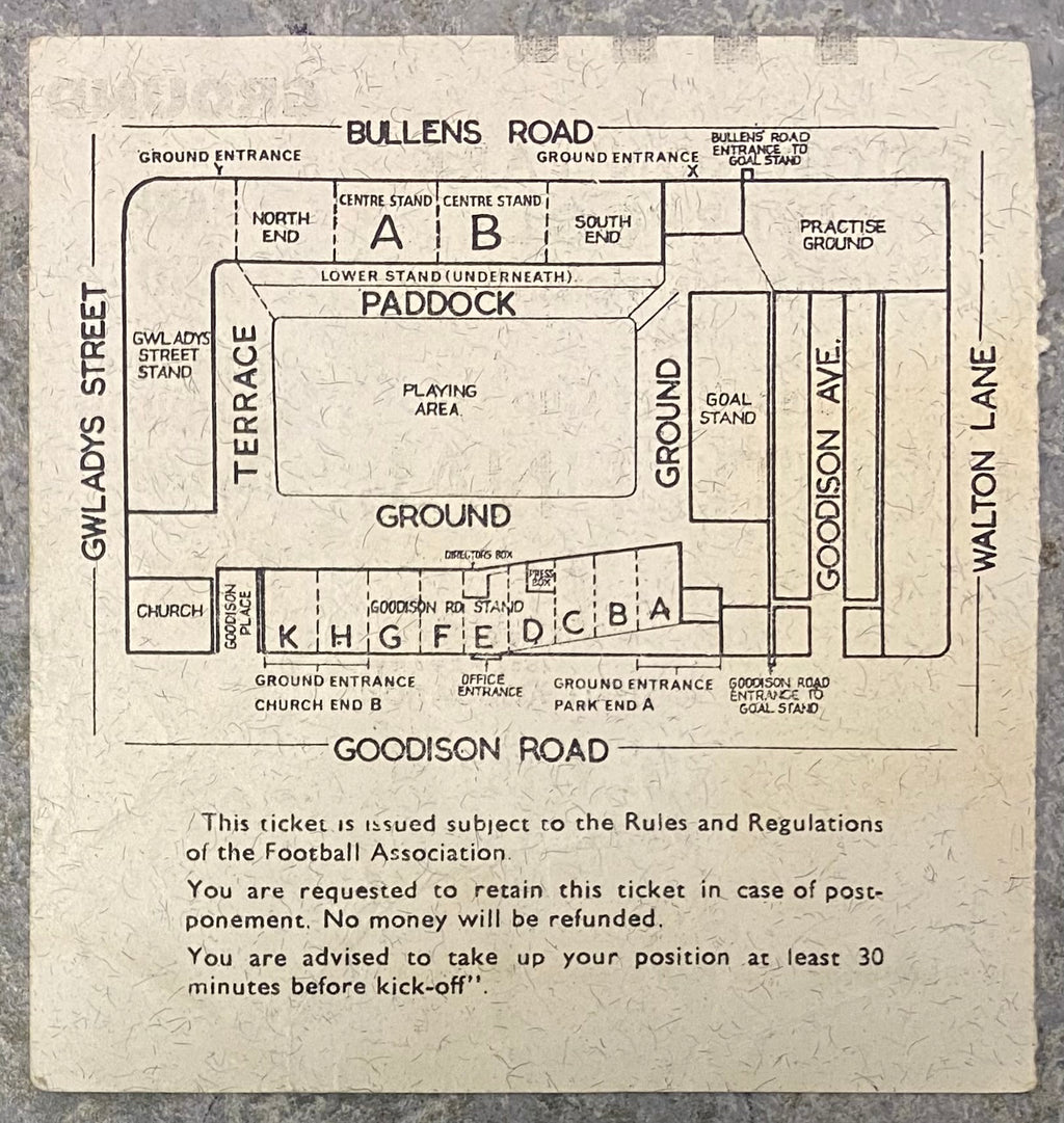 1966 ORIGINAL WORLD CUP 1ST ROUND TICKET BRAZIL V HUNGARY @ GOODISON PARK