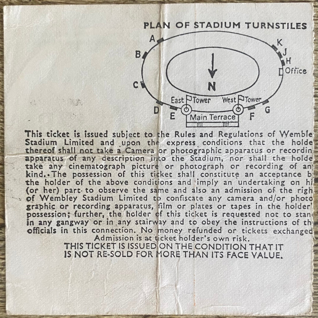 1980 ORIGINAL BRITISH HOME INTERNATIONAL CHAMPIONSHIPS TICKET ENGLAND V NORTHERN IRELAND
