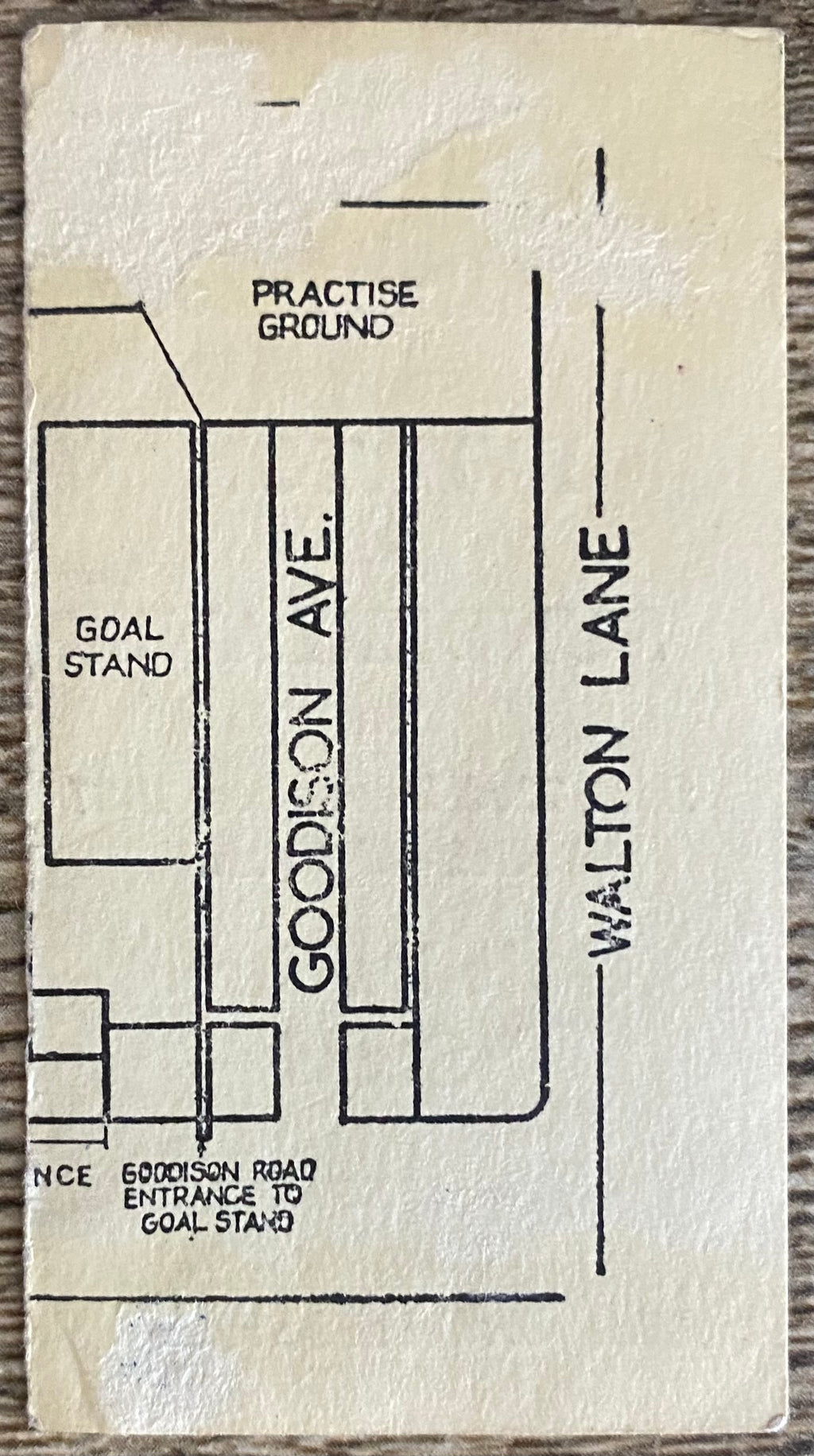 1967/68 ORIGINAL DIVISION ONE TICKET EVERTON V SUNDERLAND