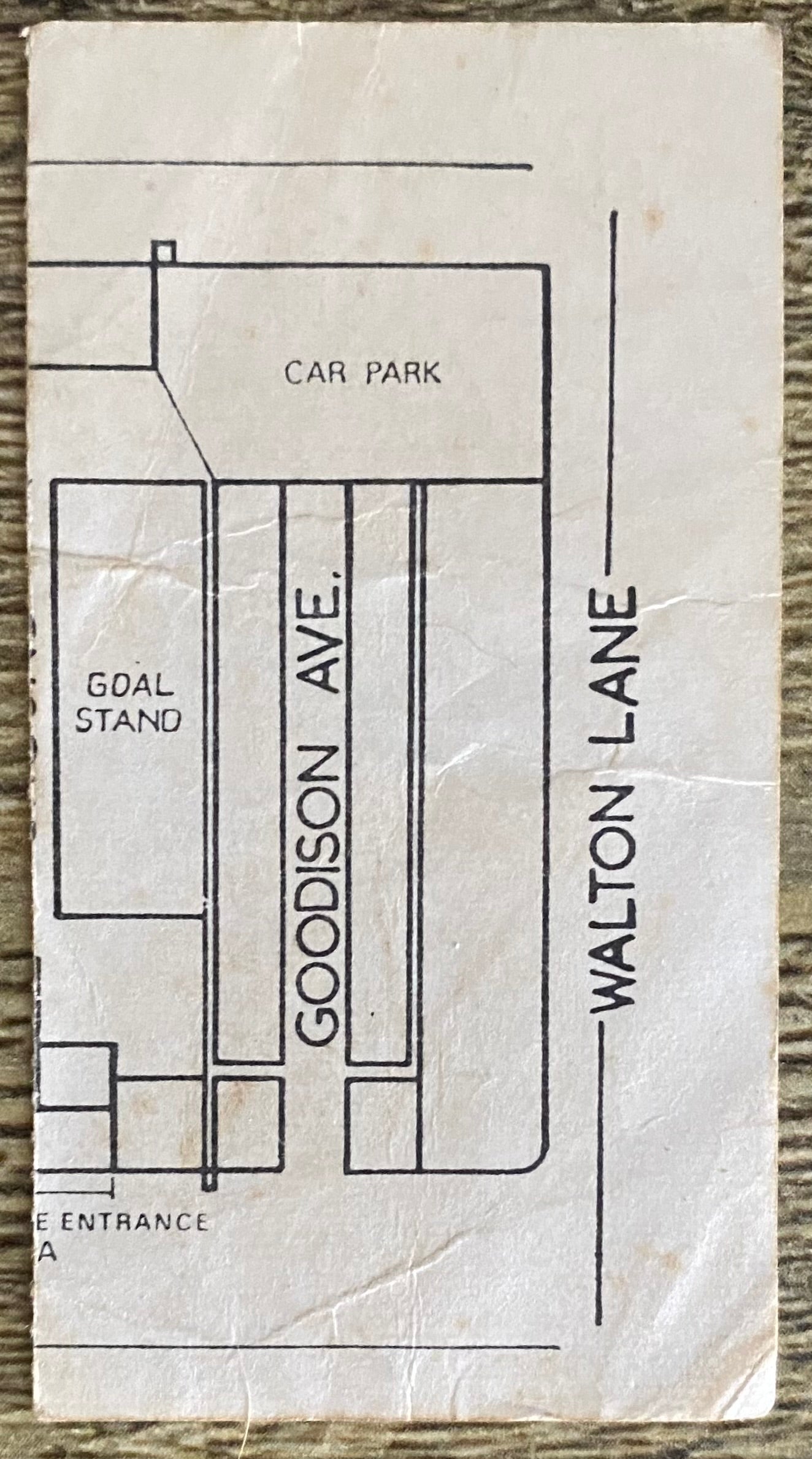 1970/71 ORIGINAL EUROPEAN CUP 3RD ROUND 1ST LEG TICKET EVERTON V PANATHINAIKOS
