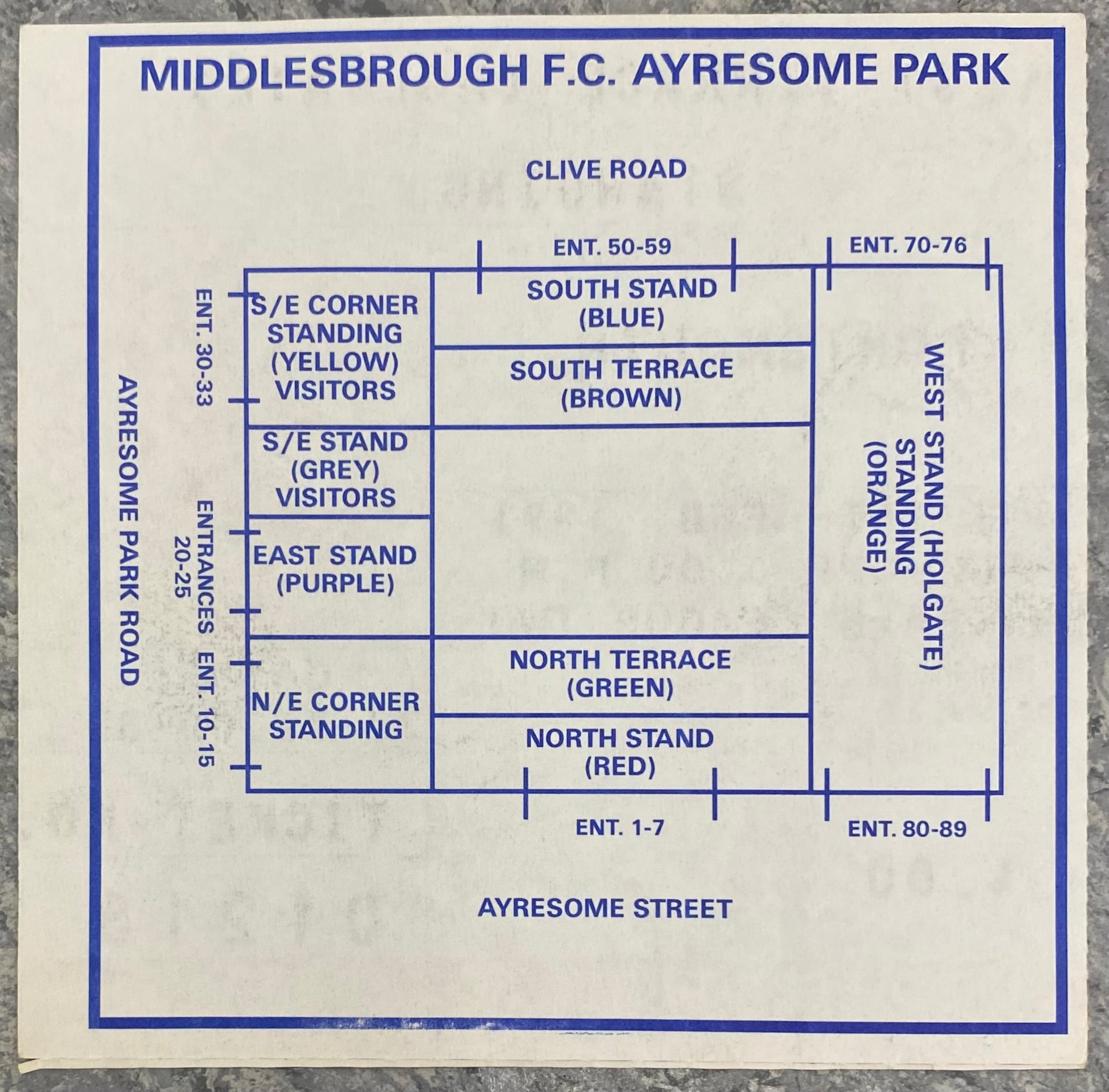 1990/91 ORIGINAL DIVISION 2 TICKET MIDDLESBROUGH V PORTSMOUTH