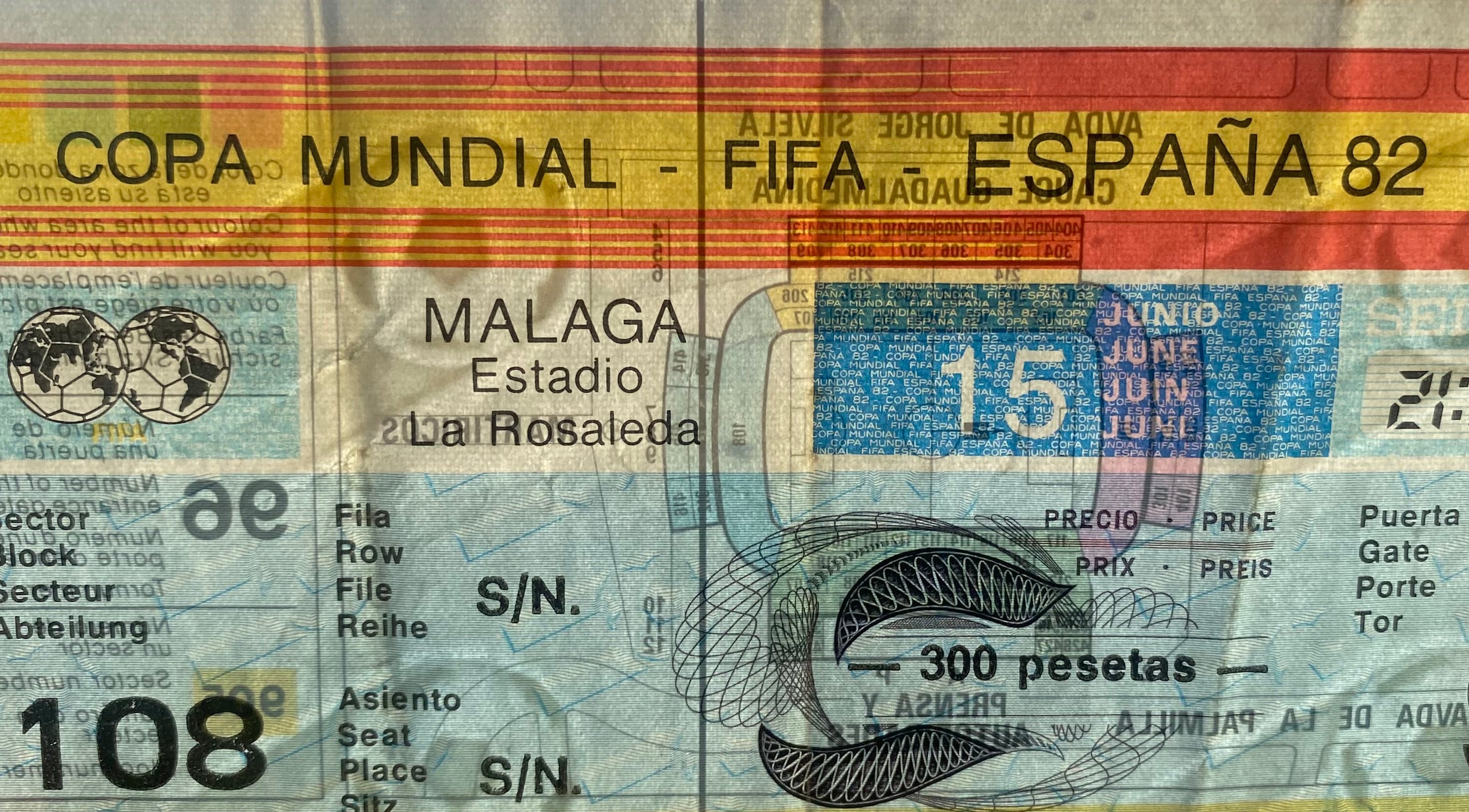 1982 ORIGINAL WORLD CUP 1ST ROUND TICKET SCOTLAND V NEW ZEALAND @ MALAGA