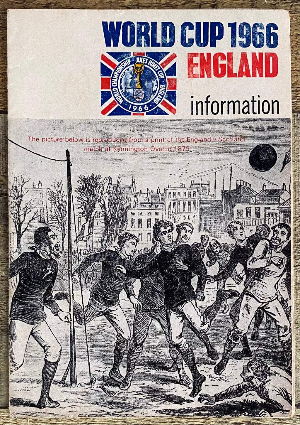 1966 WORLD CUP ORIGINAL OFFICIAL TICKET INFORMATION FOLD OUT BOOKLET